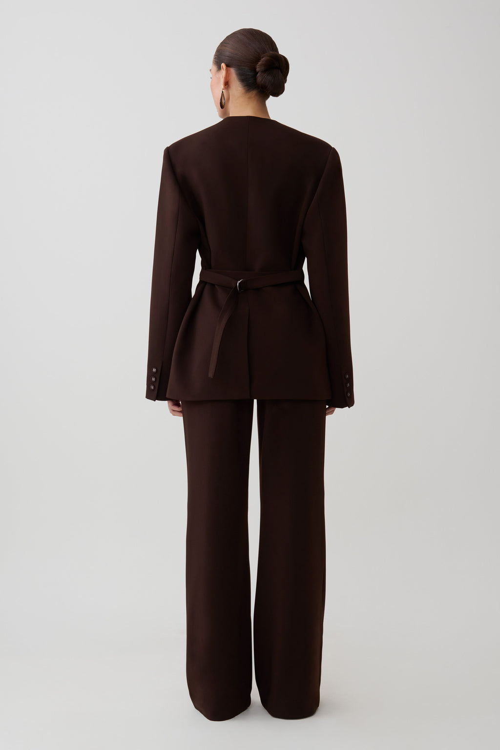 Darcie Fit And Flare Suiting Pants in Dark Chocolate – Chic&Drifts