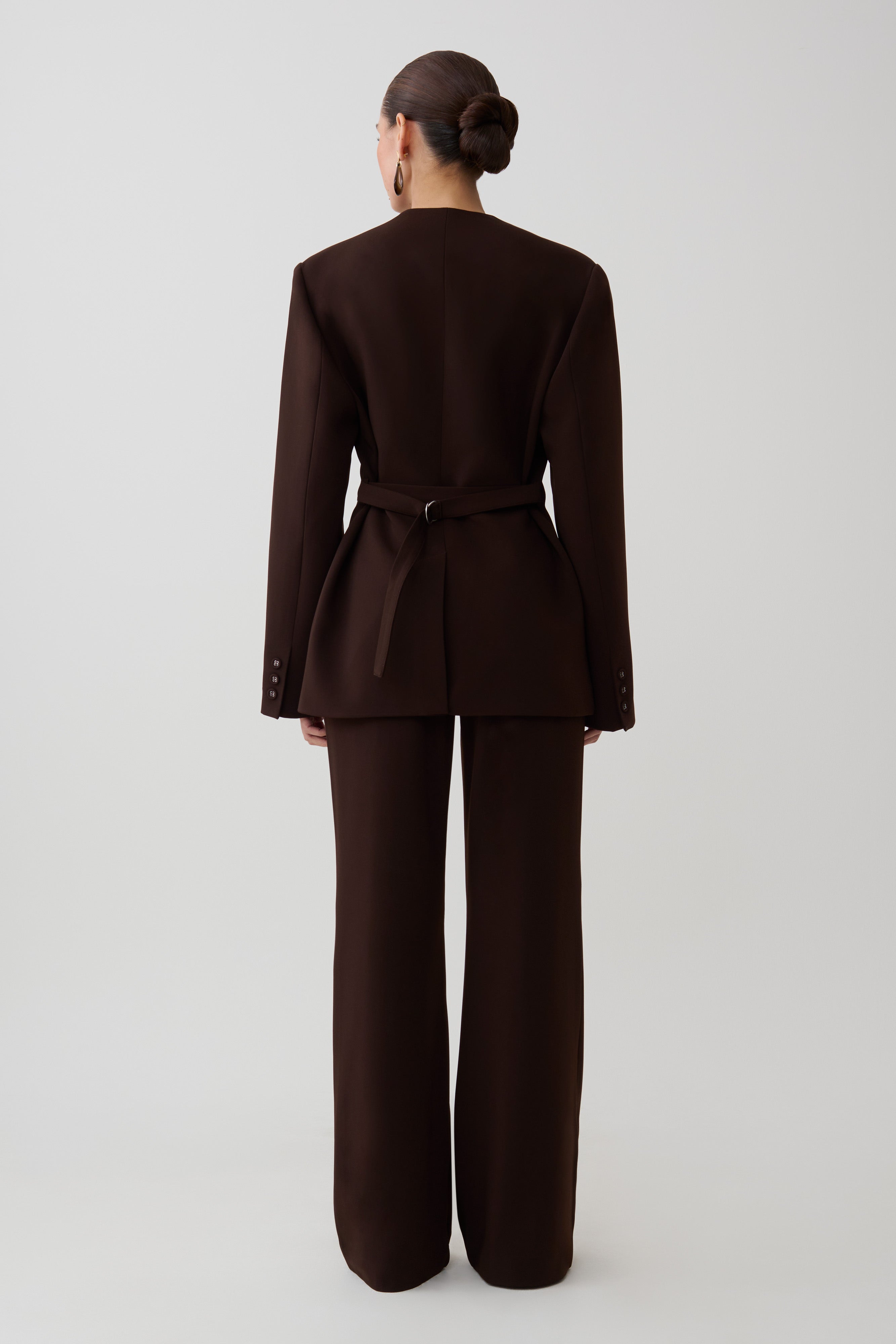 Darcie Fit And Flare Suiting Pants in Dark Chocolate – Chic&Drifts