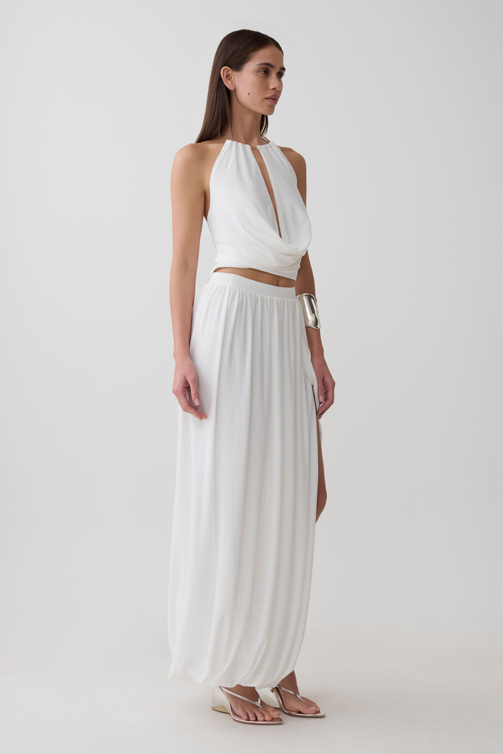 Banks Halter Neck Top With Hardware in White – Chic&Drifts