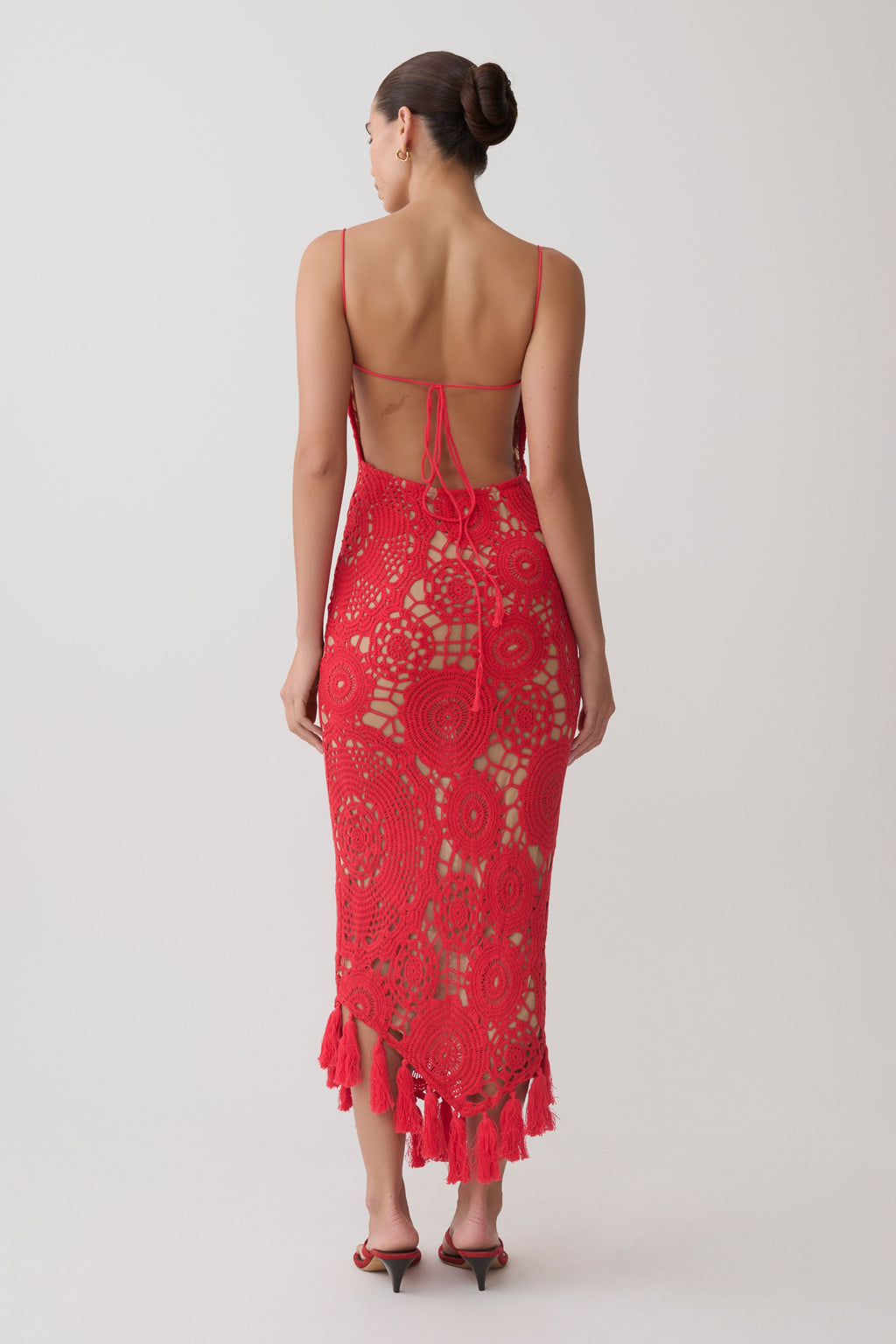 Delta Crochet Halter Midi Dress