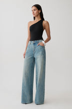 Kuru Asymmetric Back Ponte Bodysuit in Black – Chic&Drifts