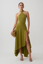 Bambi Dry Jersey Maxi Skirt in Martini Olive – Chic&Drifts