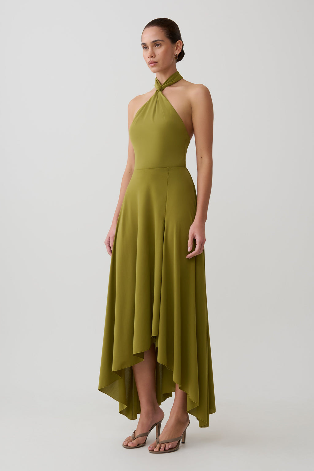 Bambi Dry Jersey Maxi Skirt in Martini Olive – Chic&Drifts