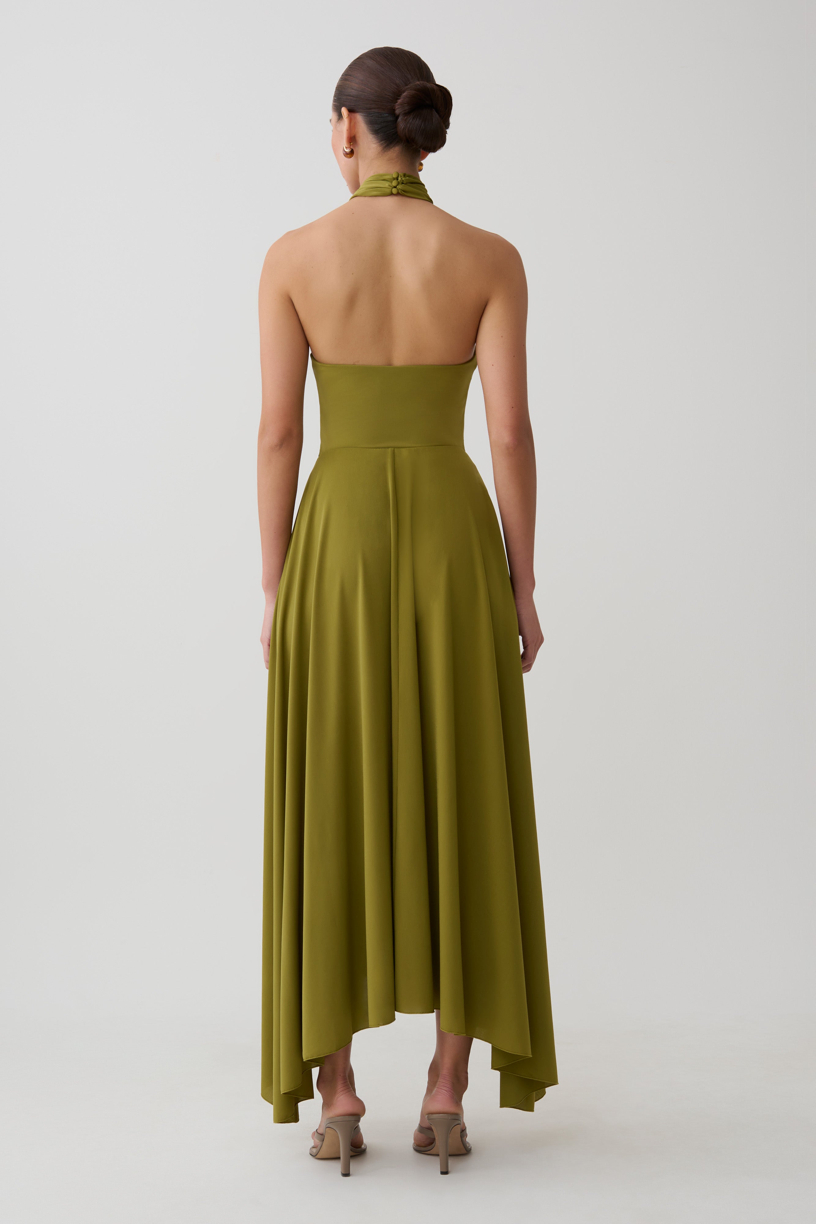 Bambi Dry Jersey Maxi Skirt in Martini Olive – Chic&Drifts