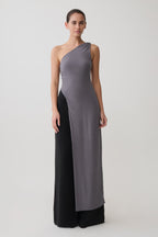 Coriona Long Line Top With Front Cut Out in Grey – Chic&Drifts