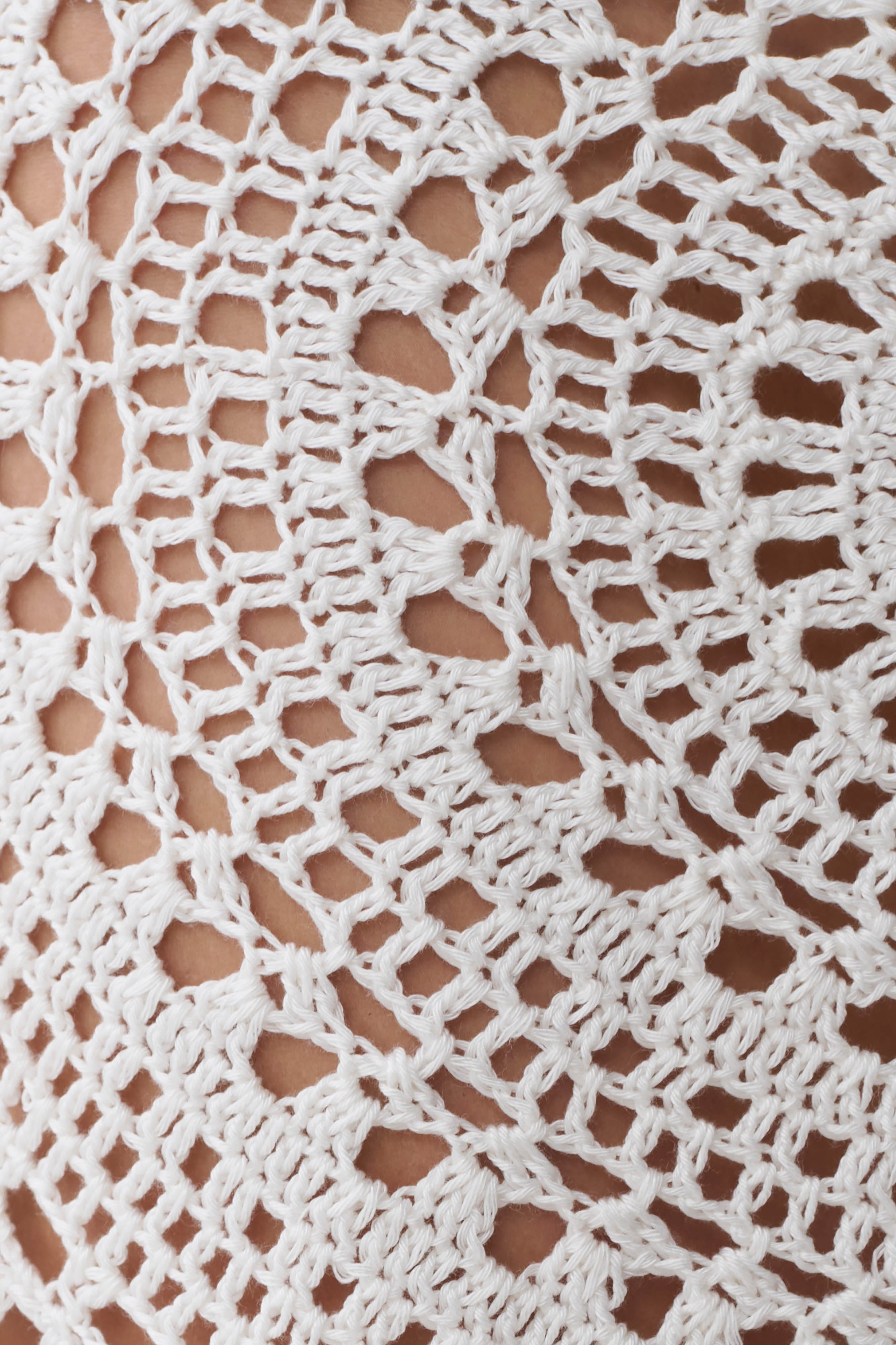 Marvin Crochet Mini Skirt in Ivory – Chic&Drifts