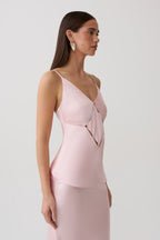 Hattie Satin Sleeveless Top in Pale Pink – Chic&Drifts