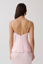 Hattie Satin Sleeveless Top in Pale Pink – Chic&Drifts