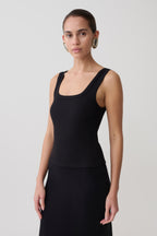 Ismay Square Neck Tank in Black – Chic&Drifts