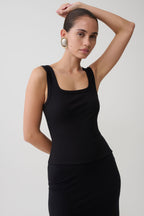 Ismay Square Neck Tank in Black – Chic&Drifts