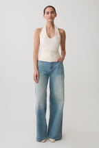 Daniela Ruched Halter Top in Ivory – Chic&Drifts