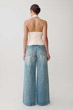 Daniela Ruched Halter Top in Ivory – Chic&Drifts