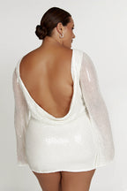 Nala Sequin Mini Dress in White – Chic&Drifts