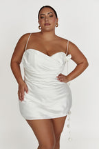 Otillie Rose Halter Mini Dress in White – Chic&Drifts
