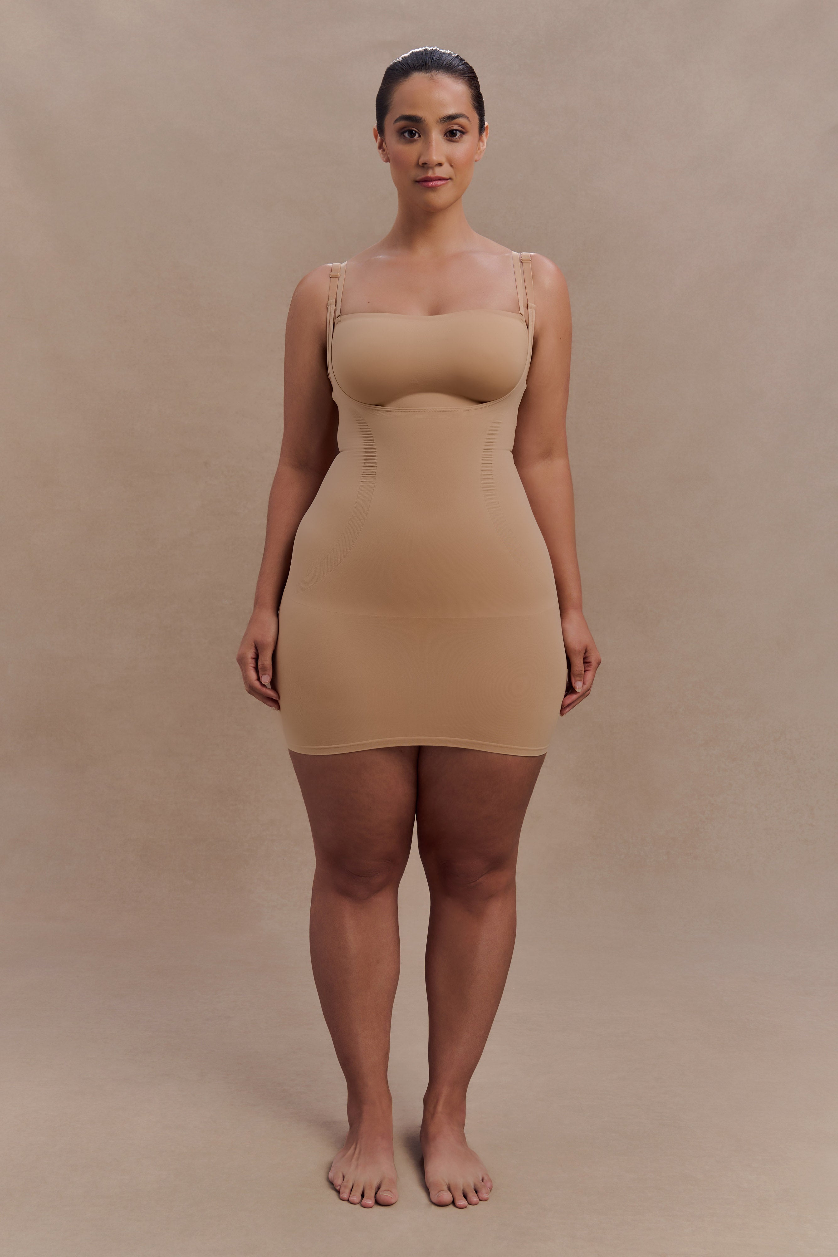 Jocelyn Backless Shapewear Mini Dress in Beige – Chic&Drifts