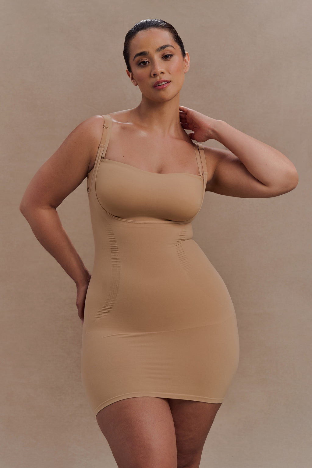 Jocelyn Backless Shapewear Mini Dress in Beige – Chic&Drifts