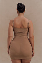 Jocelyn Backless Shapewear Mini Dress in Latte – Chic&Drifts