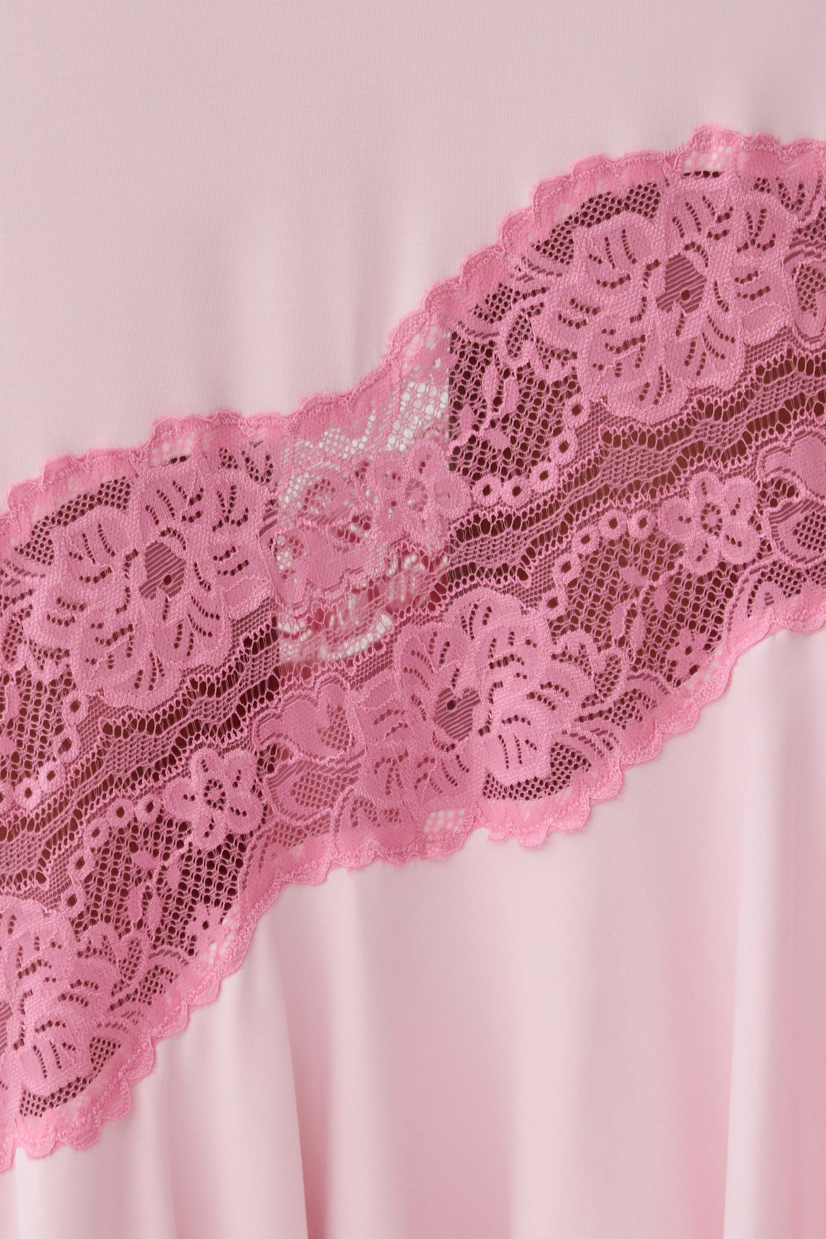 Annis Frilled Hem Lace Midi Dress in Pink – Chic&Drifts