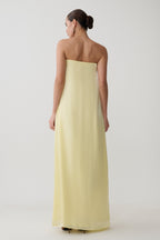 Olivia Strapless Maxi Dress in Lemon – Chic&Drifts