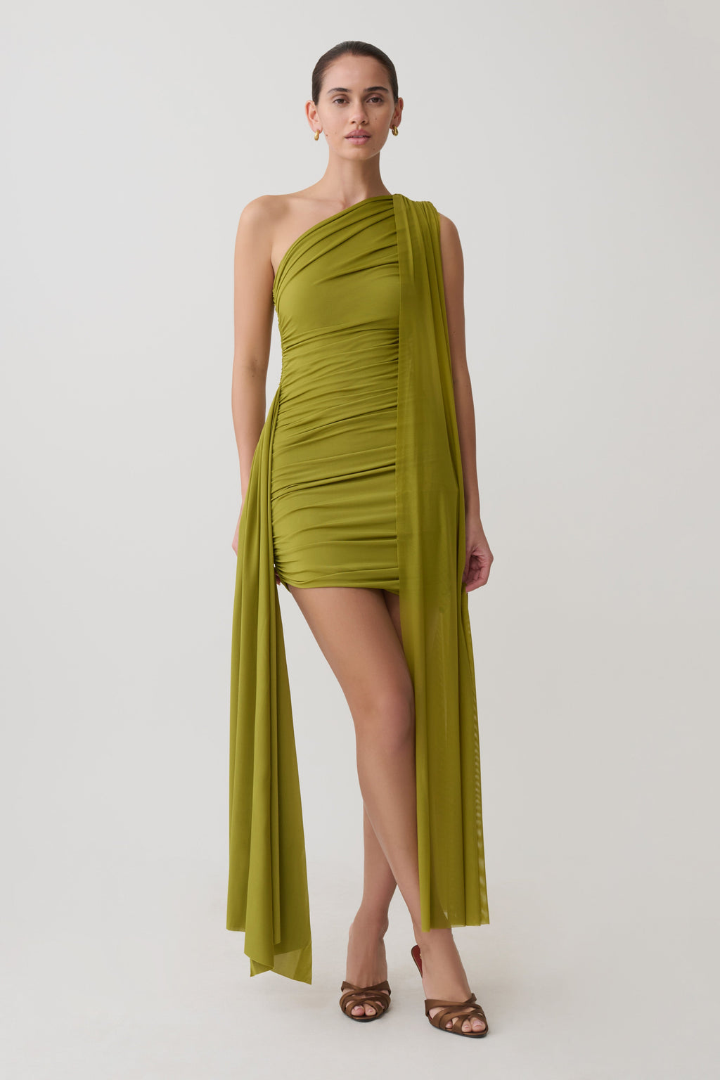 Asher Mini Dress in Olive – Chic&Drifts