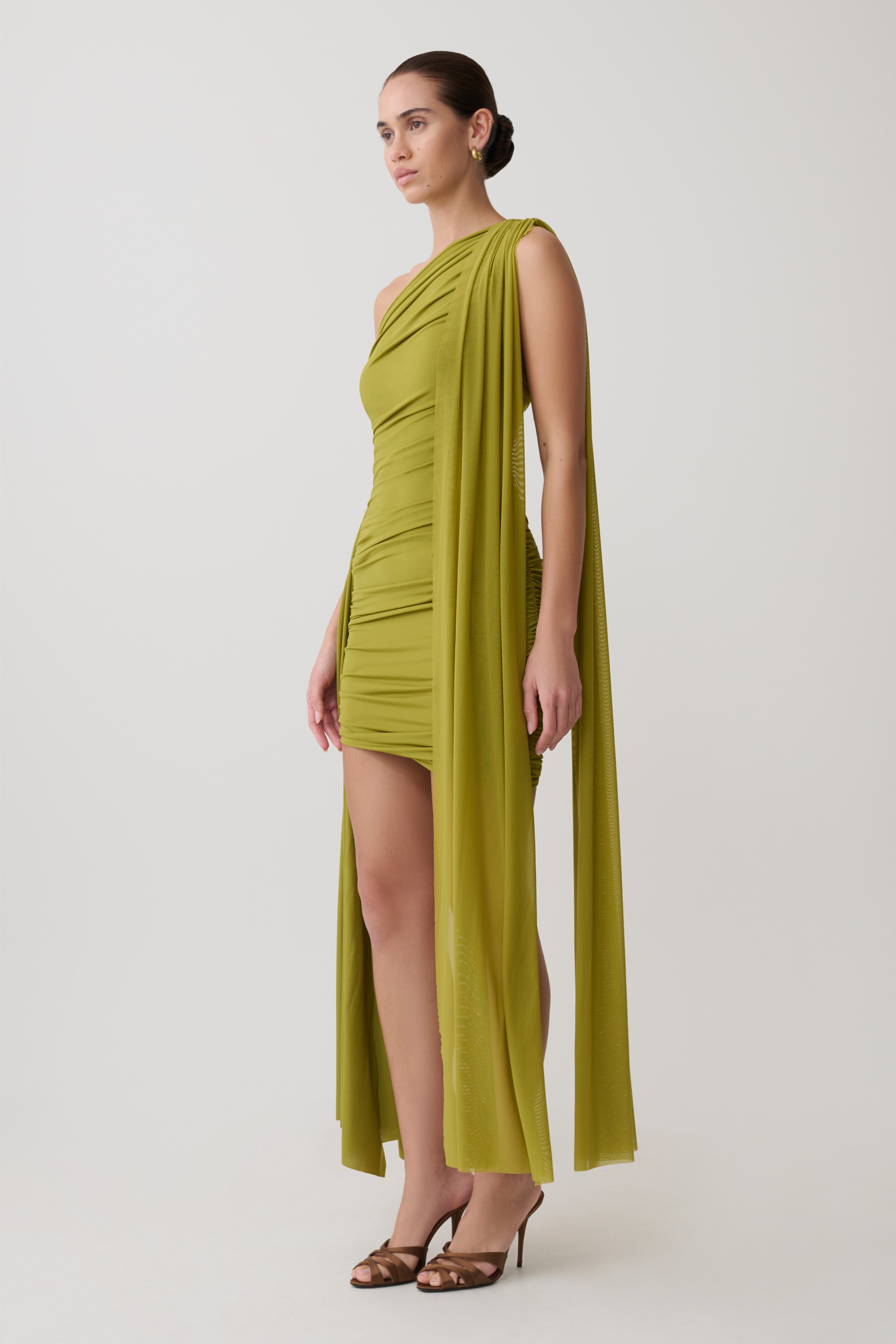 Asher Mini Dress in Olive – Chic&Drifts