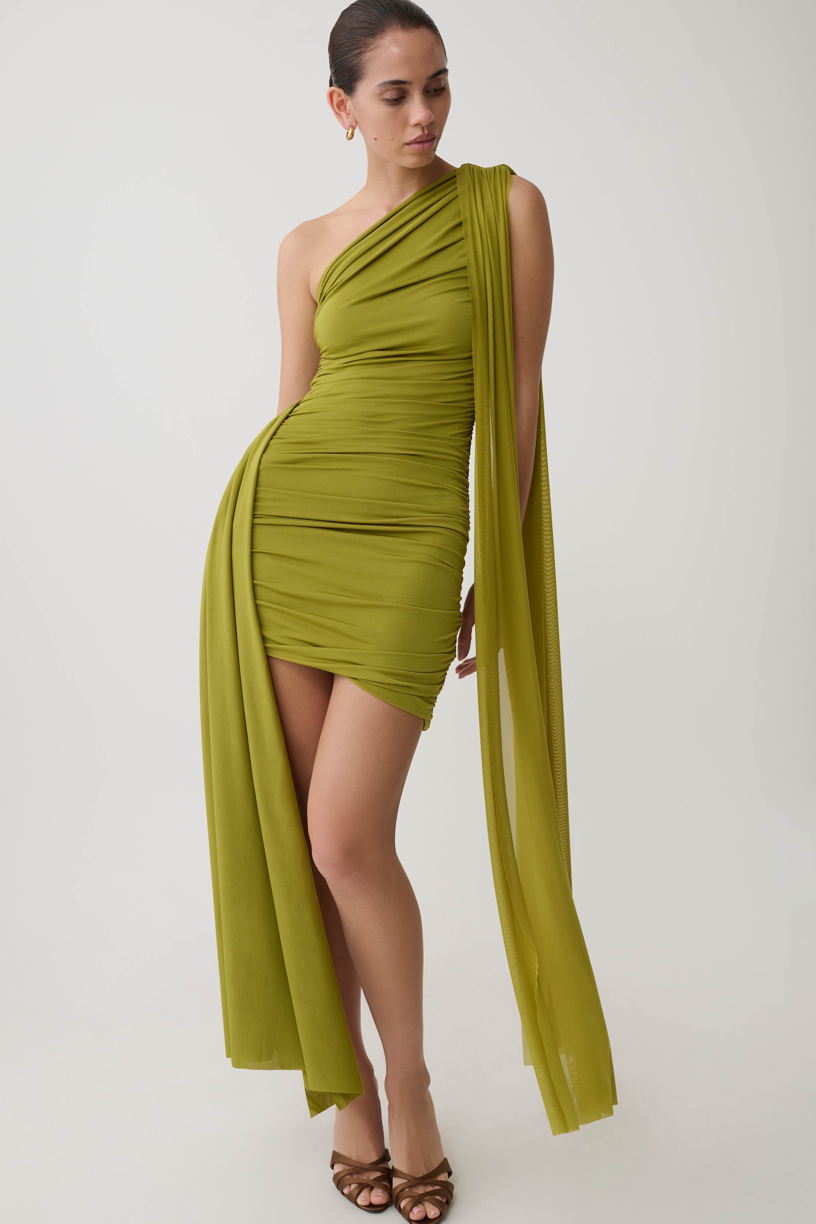 Asher Mini Dress in Olive – Chic&Drifts