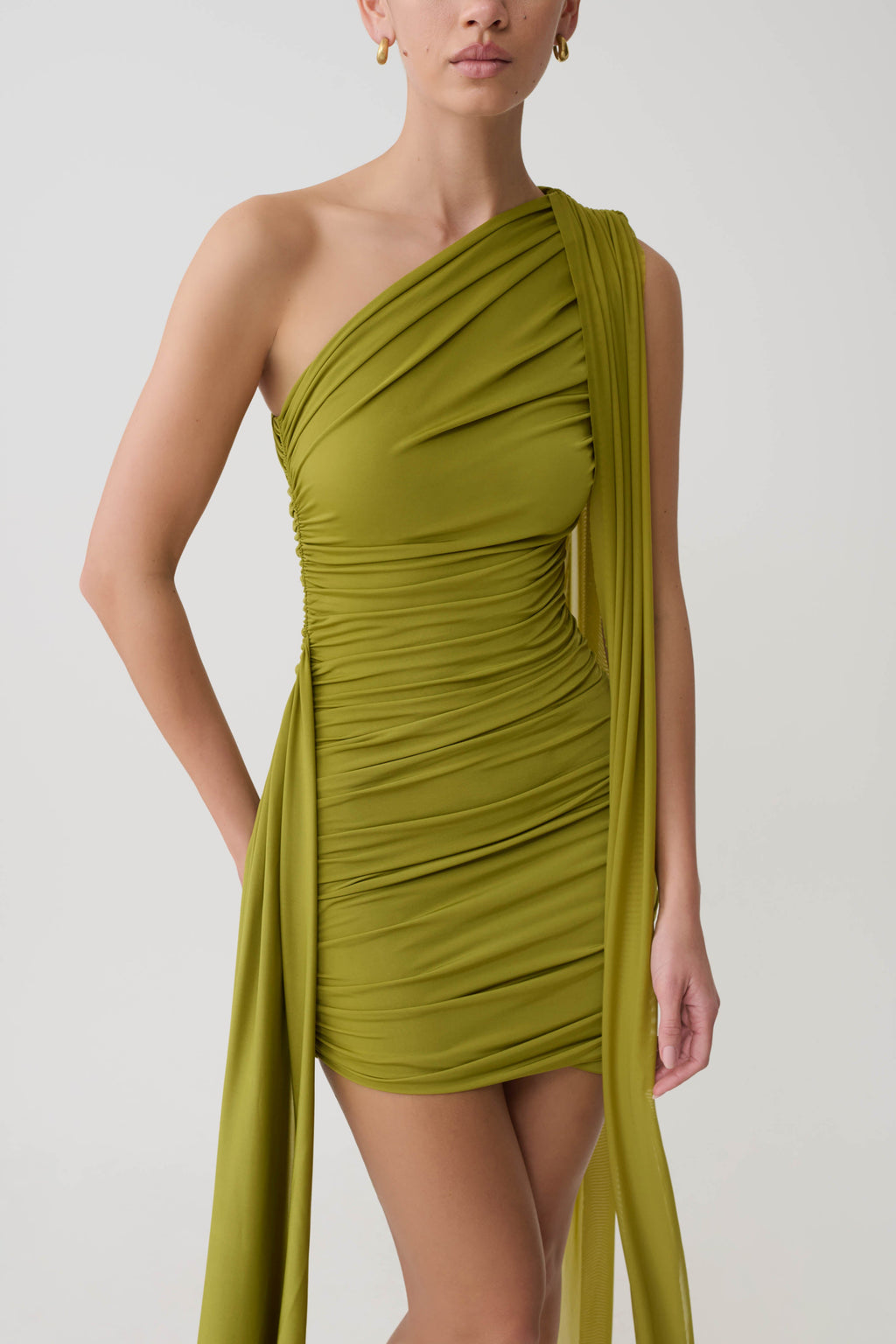 Asher Mini Dress in Olive – Chic&Drifts
