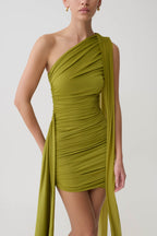 Asher Mini Dress in Olive – Chic&Drifts