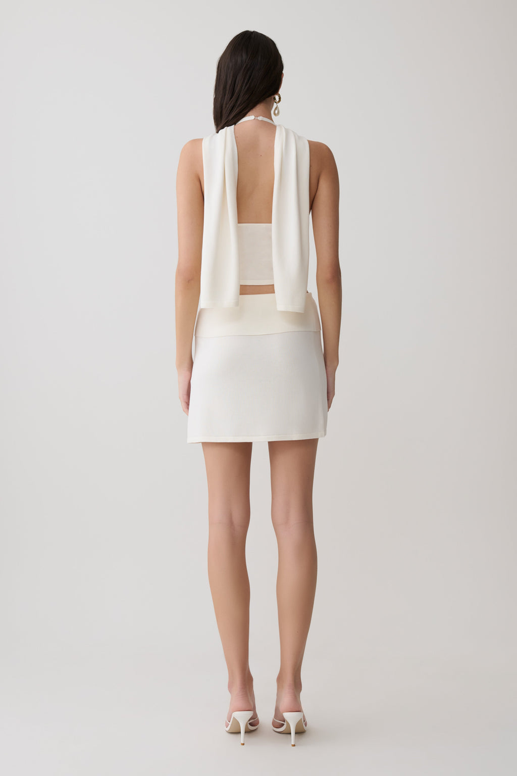 Misty Mid Rise Knit Mini Skirt in Ivory – Chic&Drifts
