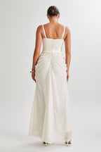 Leila Satin Corset Maxi Dress in Ivory – Chic&Drifts
