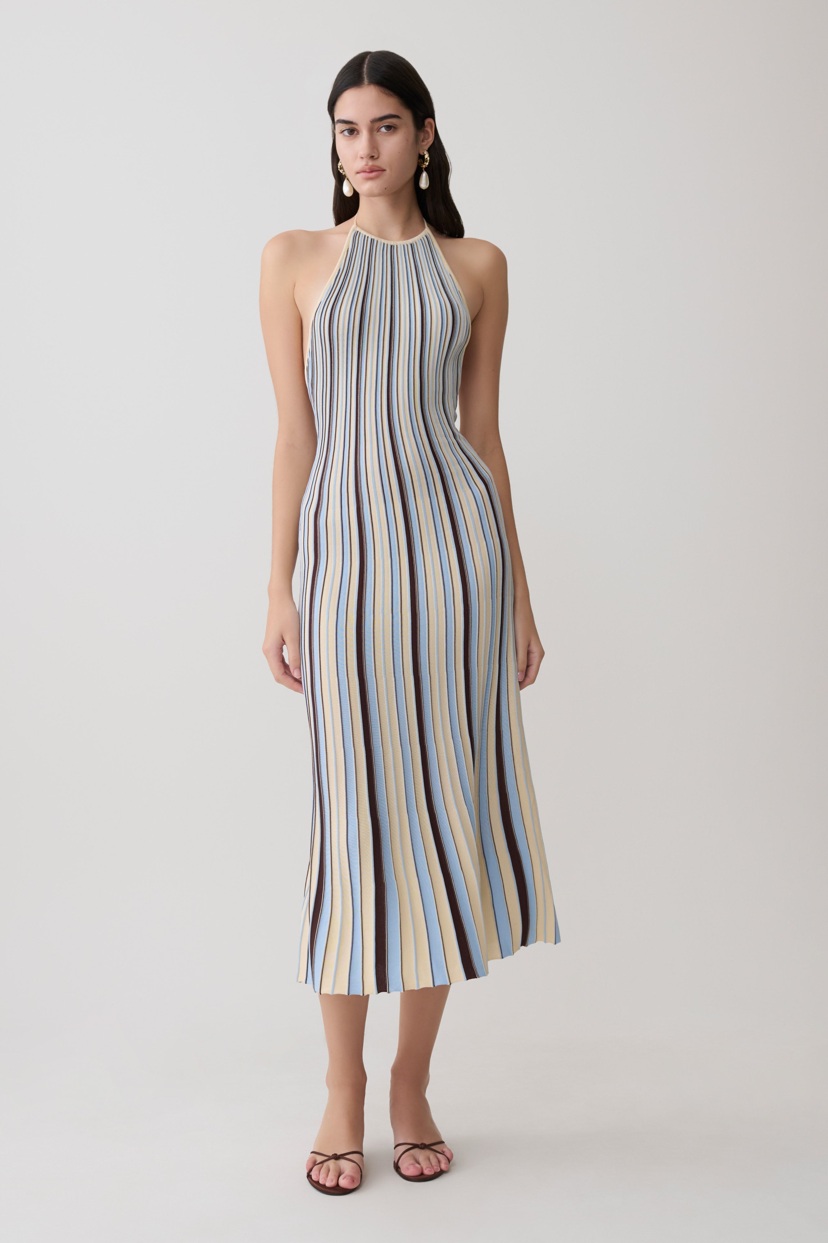 Dalani Halterneck Knit Midi Dress