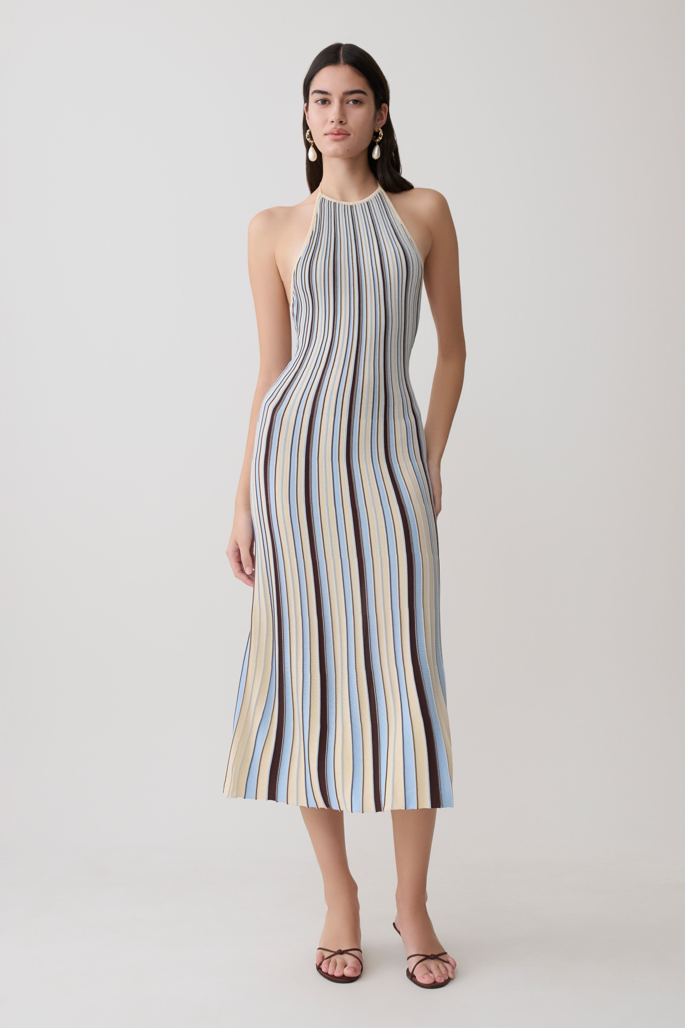 Dalani Halterneck Knit Midi Dress