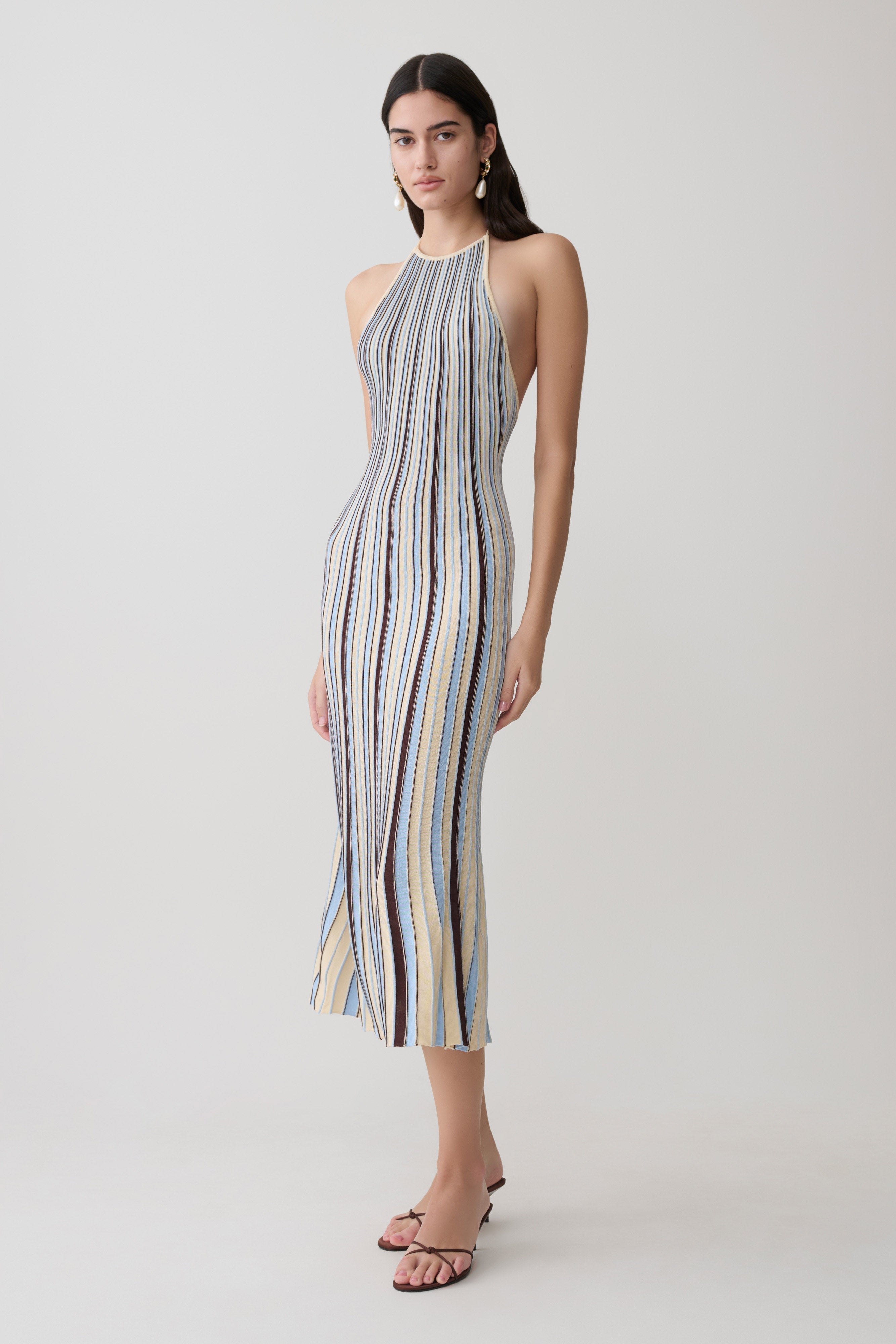 Dalani Halterneck Knit Midi Dress