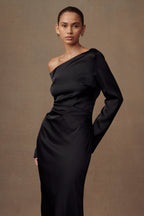 Avery Long Sleeve Maxi Dress in Black – Chic&Drifts