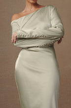 Avery Long Sleeve Maxi Dress in Sage – Chic&Drifts