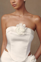 Margot Strapless Rose Corset in White – Chic&Drifts