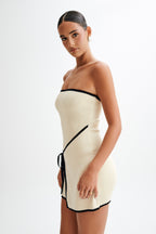 Rian Strapless Knit Mini Dress in Cream – Chic&Drifts