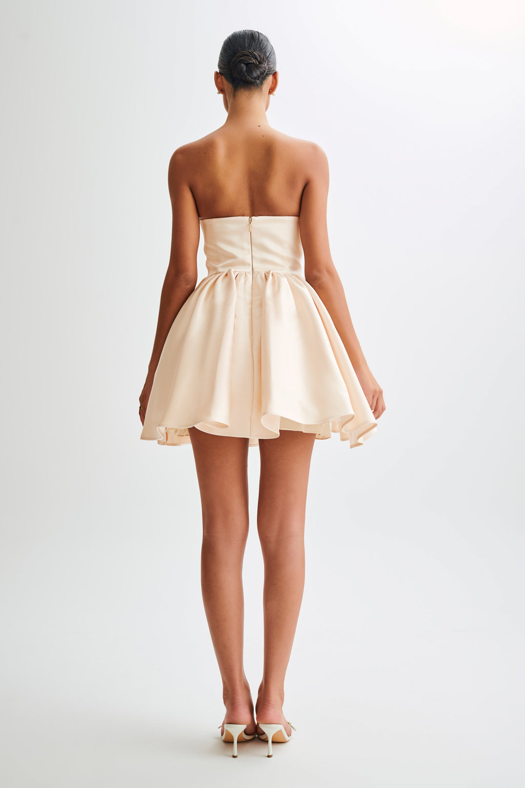 Hollie Structured Corset Mini Dress in Gold – Chic&Drifts