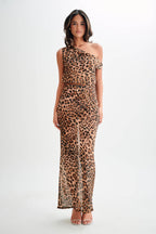 Yvonne Chiffon Maxi Skirt in Leopard Print – Chic&Drifts