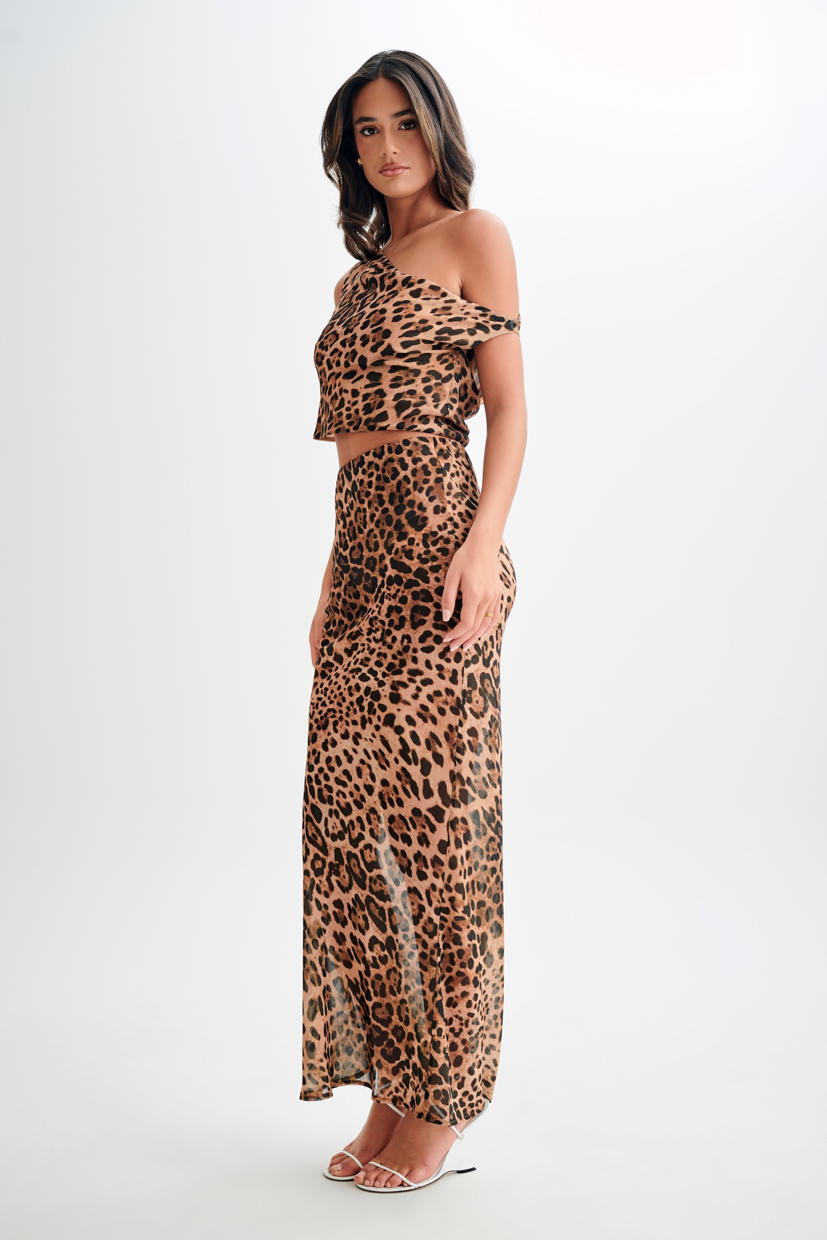Yvonne Chiffon Maxi Skirt in Leopard Print – Chic&Drifts