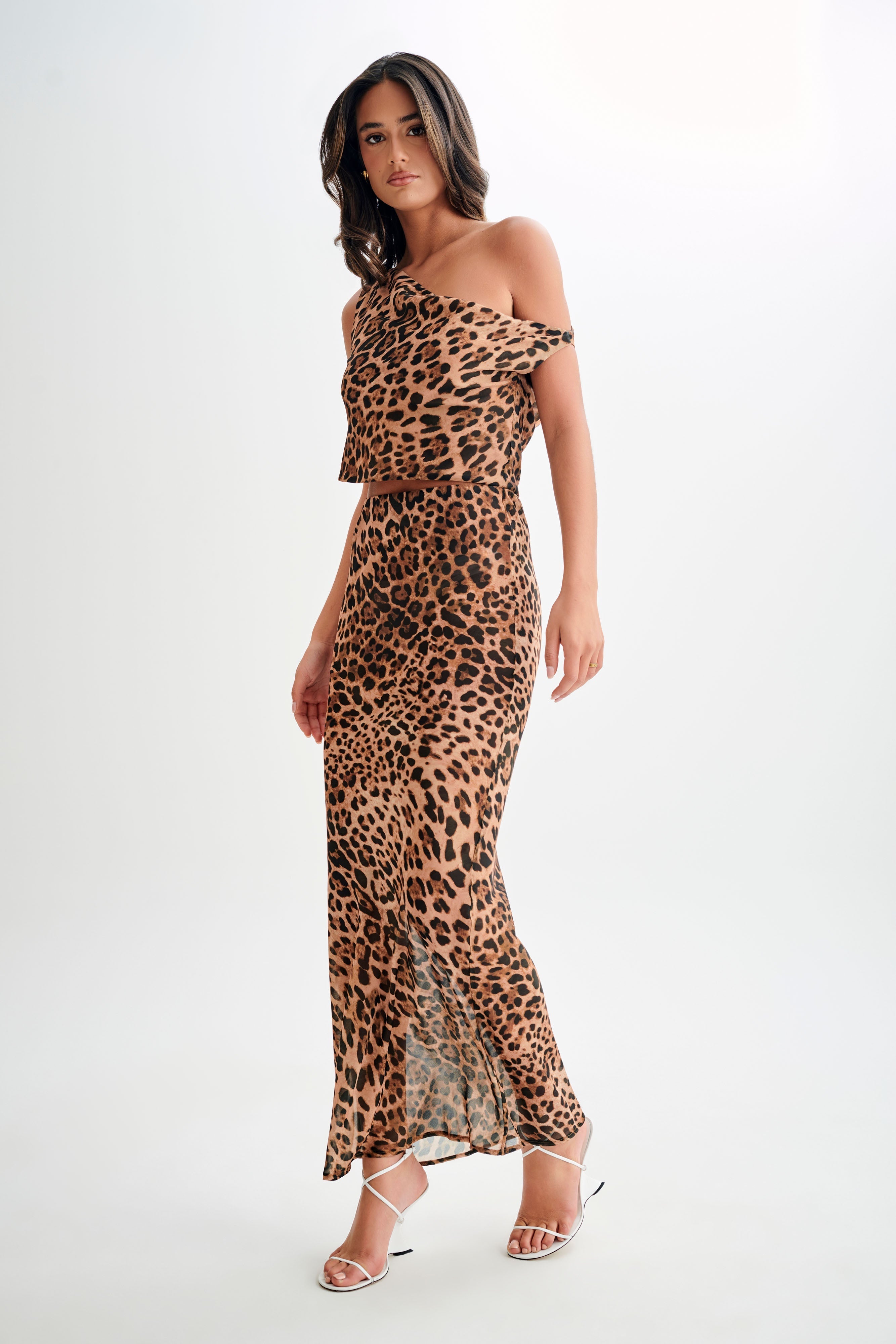 Yvonne Chiffon Maxi Skirt in Leopard Print – Chic&Drifts