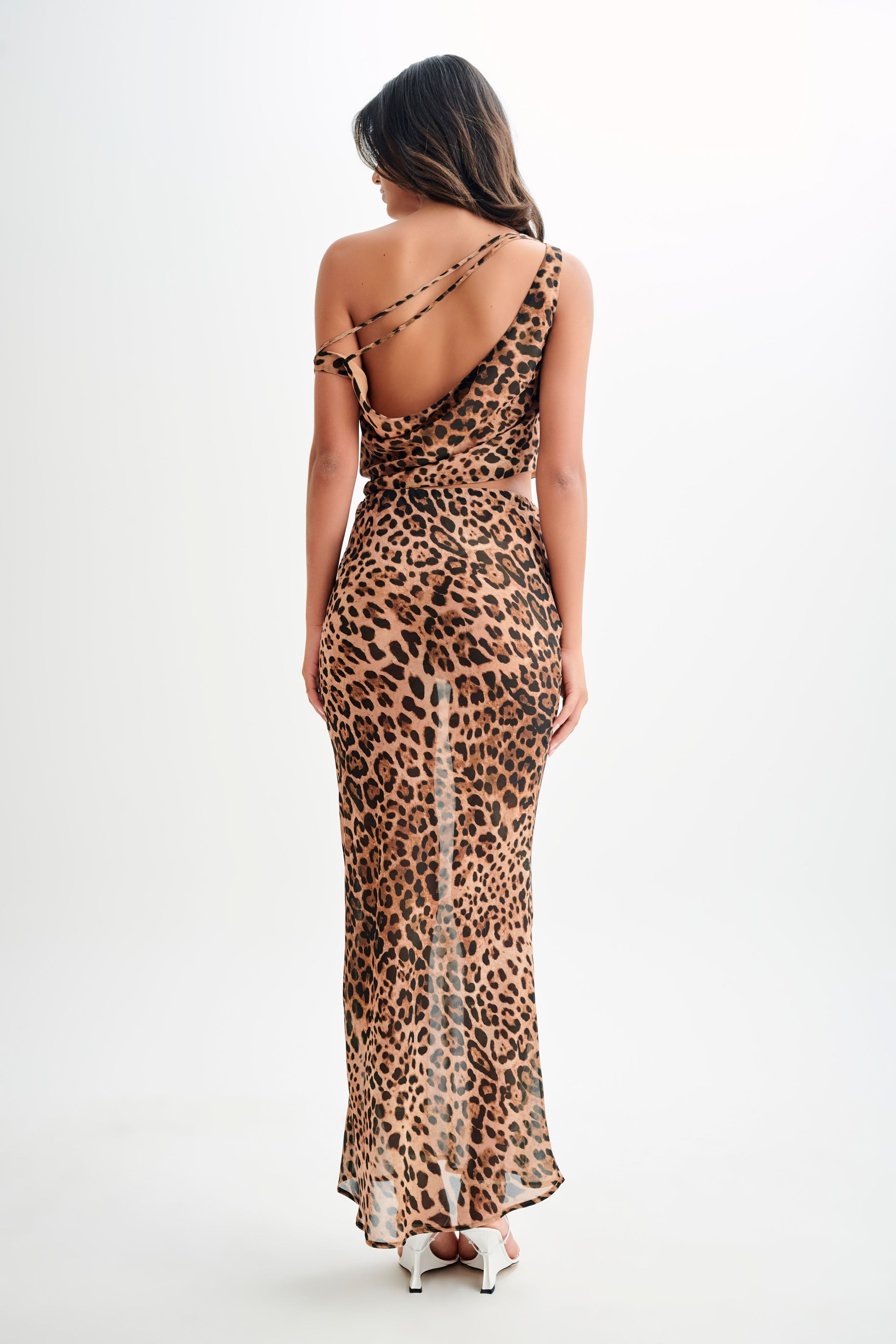 Yvonne Chiffon Maxi Skirt in Leopard Print – Chic&Drifts