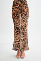 Yvonne Chiffon Maxi Skirt in Leopard Print – Chic&Drifts