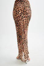 Yvonne Chiffon Maxi Skirt in Leopard Print – Chic&Drifts