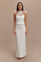 Maryam Tulle Bow Top in White – Chic&Drifts