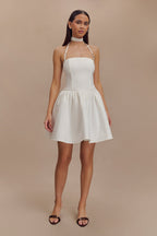 Ruby Halter Mini Dress in White – Chic&Drifts
