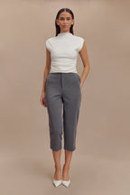 Ellia High Neck Sleeveless Top in White – Chic&Drifts
