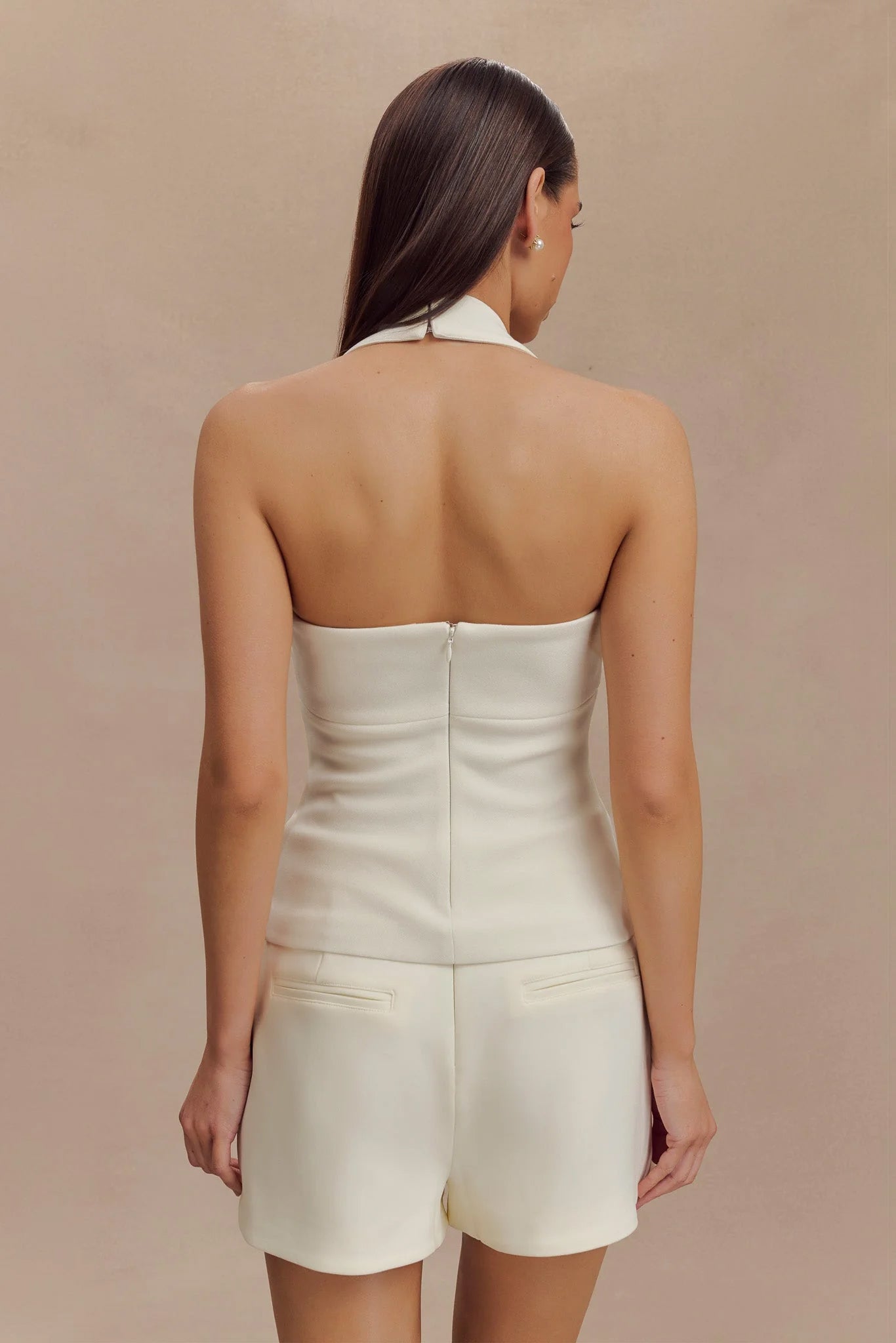 Amelita Suiting Halter Top in Ivory – Chic&Drifts