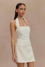 Amelita Suiting Halter Top in Ivory – Chic&Drifts
