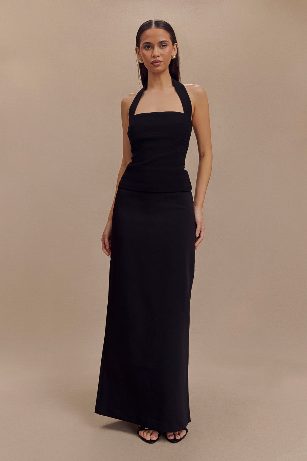 Amelita Suiting Halter Top in Black – Chic&Drifts